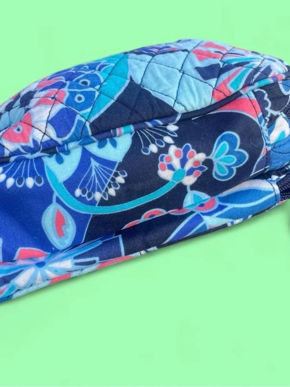 Vera Bradley Lotus Flower Swirl double zip Cosmetic Case